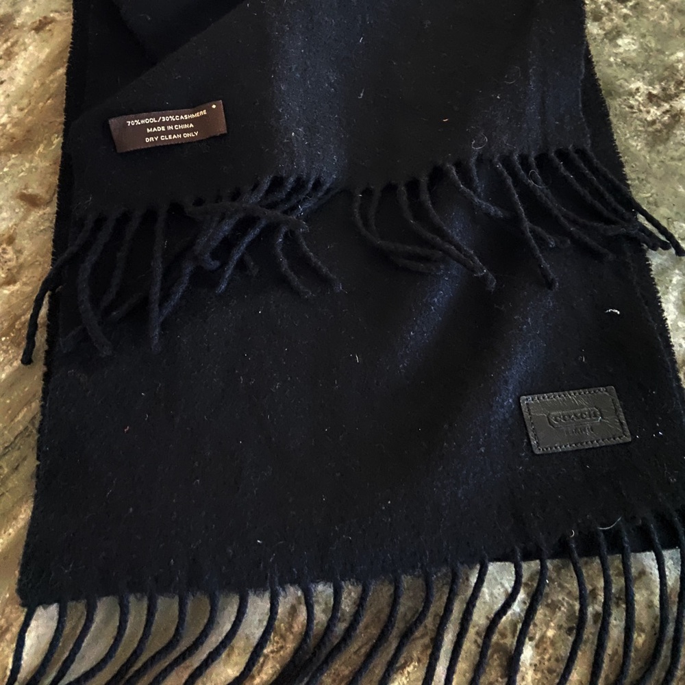 Coach black Cashmere scarf